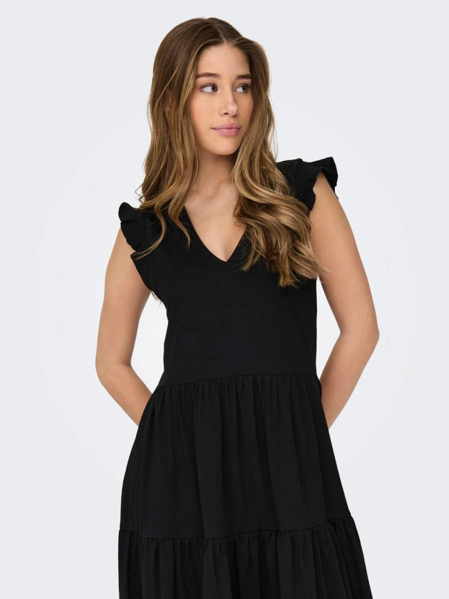 Robe courte ample may noir femme - Only