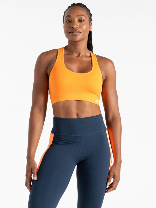 Brassière de sport don't sweat it orange femme - Dare 2b