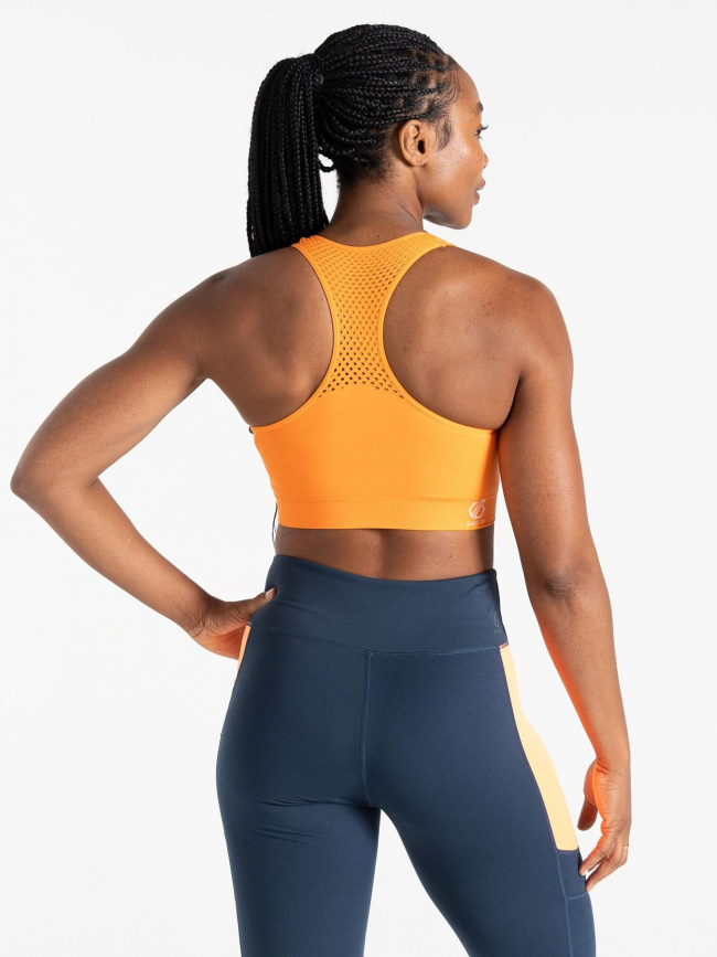 Brassière de sport don't sweat it orange femme - Dare 2b