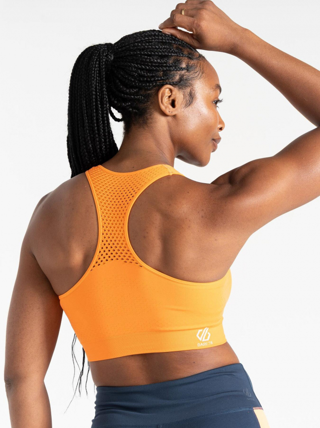 Brassière de sport don't sweat it orange femme - Dare 2b