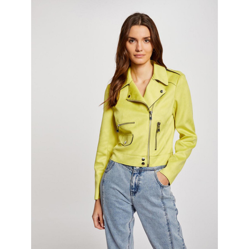 Veste légère suédine gousmi jaune femme - Morgan