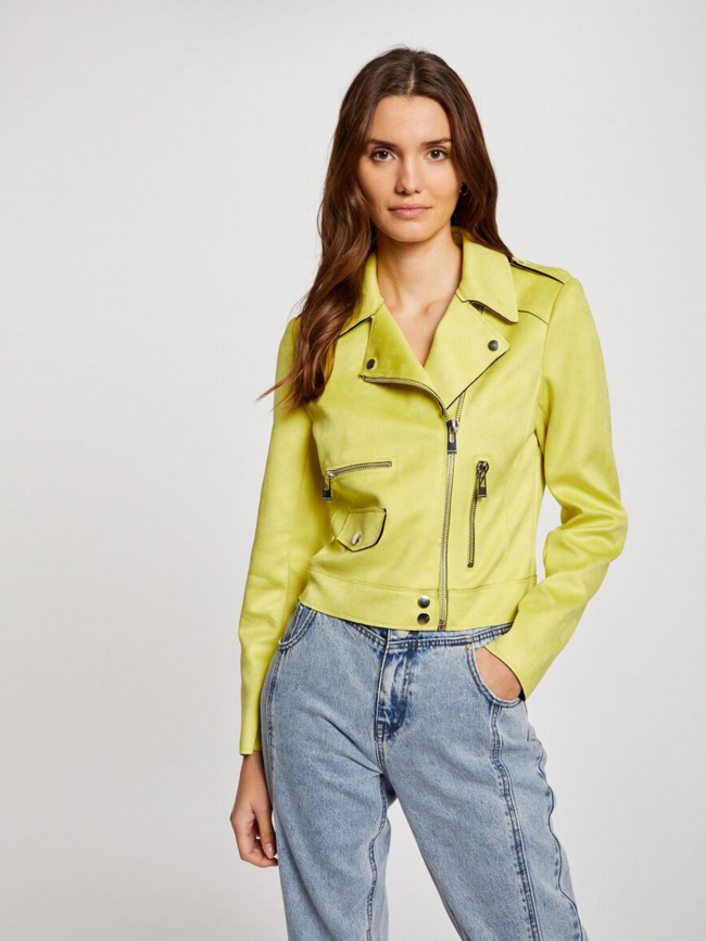 Veste légère suédine gousmi jaune femme - Morgan