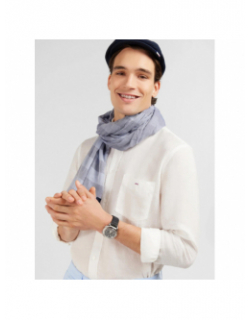 Chemise uni en lin blanc homme - Eden Park