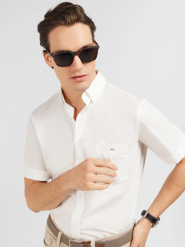 Chemise dobby blanc homme - Eden Park