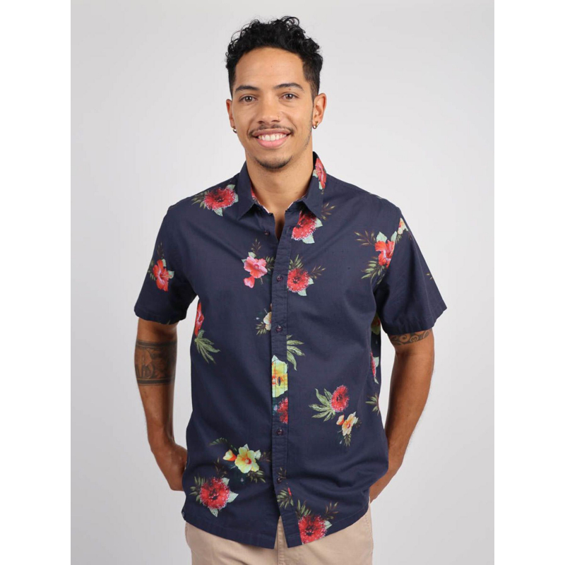 Chemise à fleurs teahupoo bleu marine homme - Oxbow