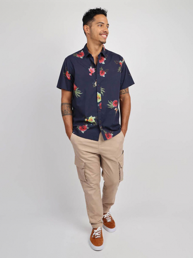 Chemise à fleurs teahupoo bleu marine homme - Oxbow