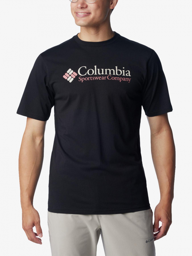 T-shirt retro logo noir homme - Columbia