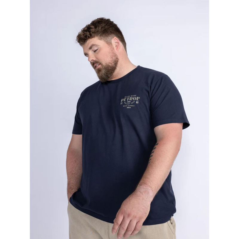 T-shirt classic print bleu marine homme - Petrol Industries