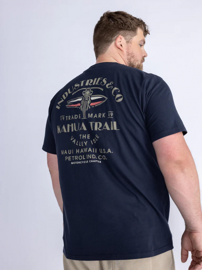 T-shirt classic print bleu marine homme - Petrol Industries