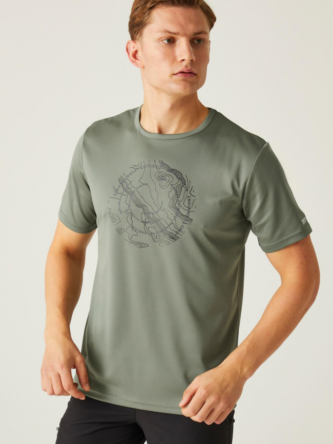 T-shirt de randonnée fingal 8 kaki homme - Regatta