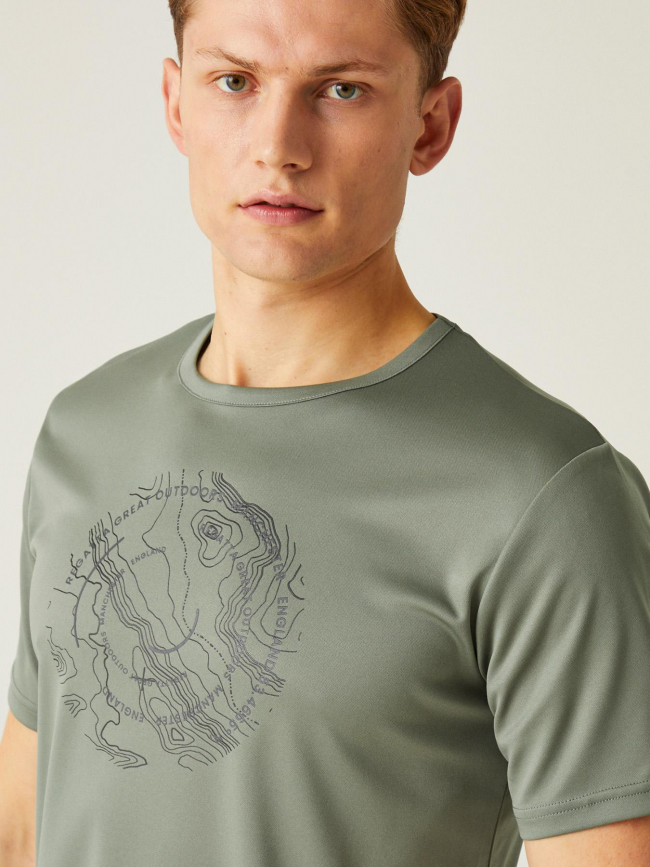 T-shirt de randonnée fingal 8 kaki homme - Regatta