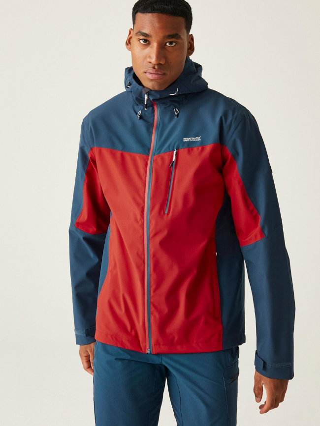 Veste imperméable outdoor birchdale rouge bleu homme - Regatta