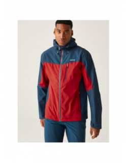 Veste imperméable outdoor birchdale rouge bleu homme - Regatta