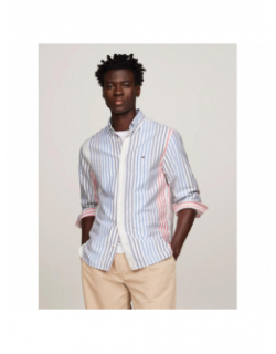 Chemise rayée oxford ithaca multicolore homme - Tommy Hilfiger