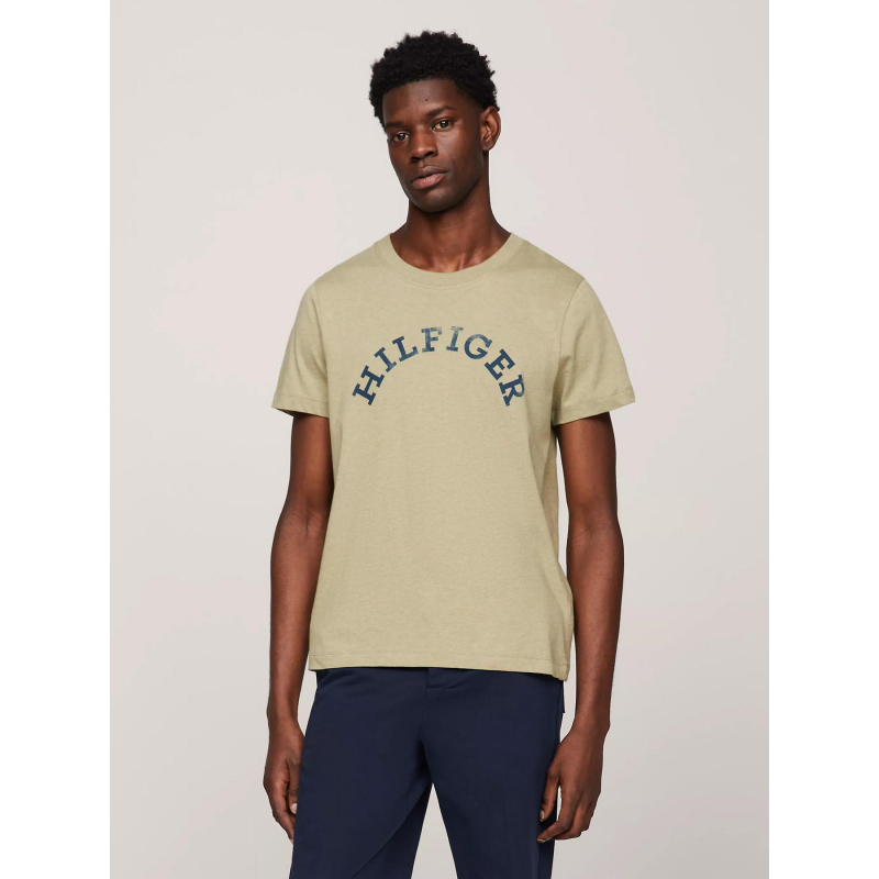 T-shirt arched logo beige homme - Tommy Hilfiger