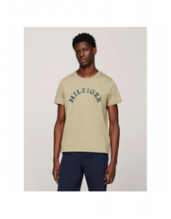 T-shirt arched logo beige homme - Tommy Hilfiger