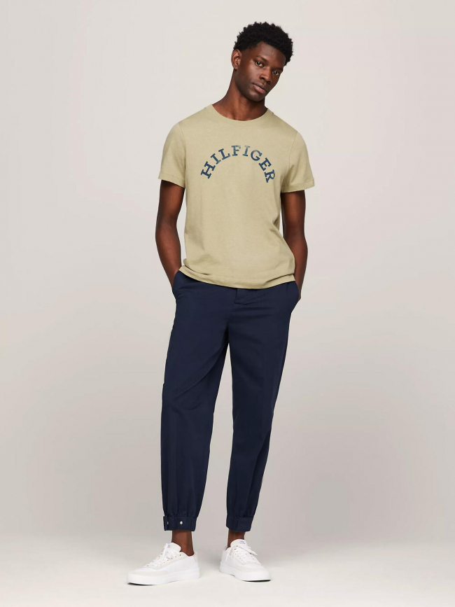 T-shirt arched logo beige homme - Tommy Hilfiger