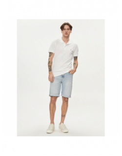 Polo embro badge blanc homme - Calvin Klein Jeans