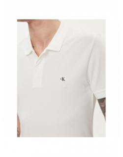 Polo embro badge blanc homme - Calvin Klein Jeans