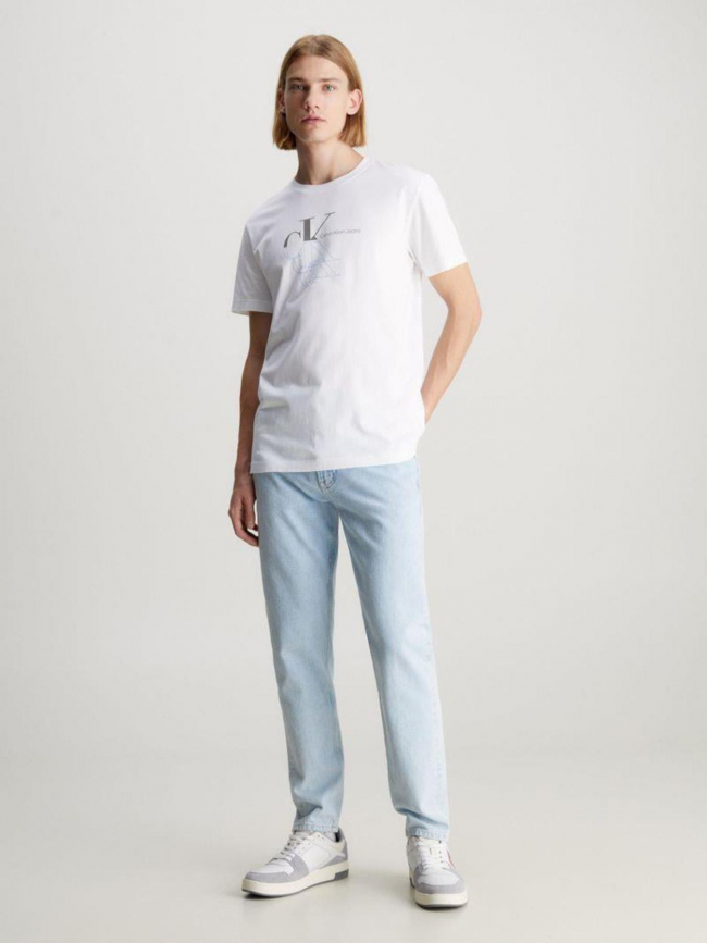 T-shirt monogram echo graphi blanc homme - Calvin Klein Jeans