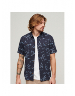 Chemise manches courtes beach shirt fleur indigo homme - Superdry