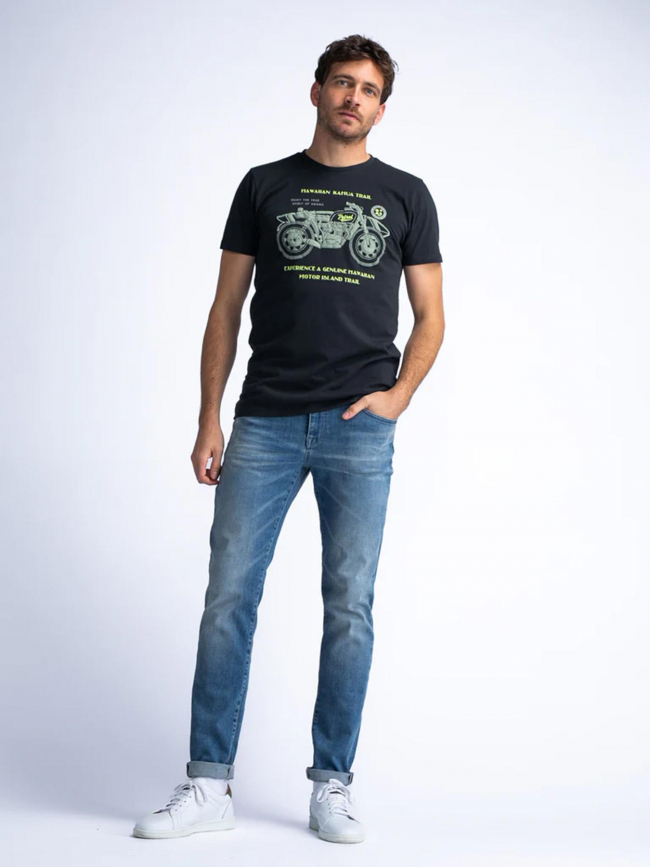 T-shirt hawaiian kahua trail noir homme - Petrol Industries