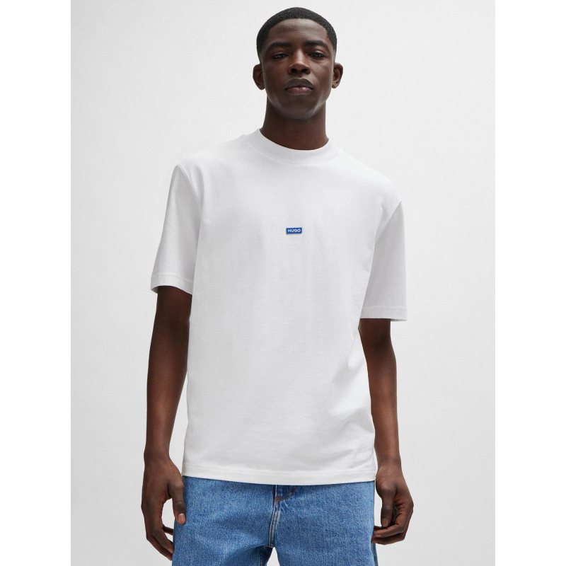 T-shirt uni logo nieros blanc homme - Hugo