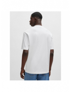 T-shirt uni logo nieros blanc homme - Hugo