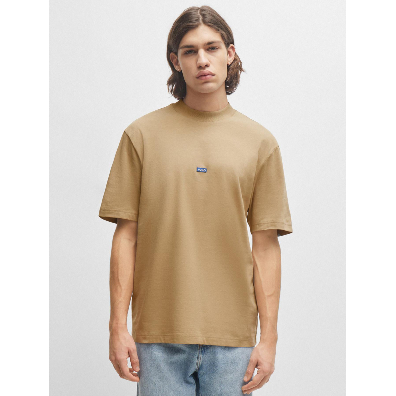 T-shirt uni logo nieros beige homme - Hugo