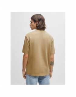 T-shirt uni logo nieros beige homme - Hugo