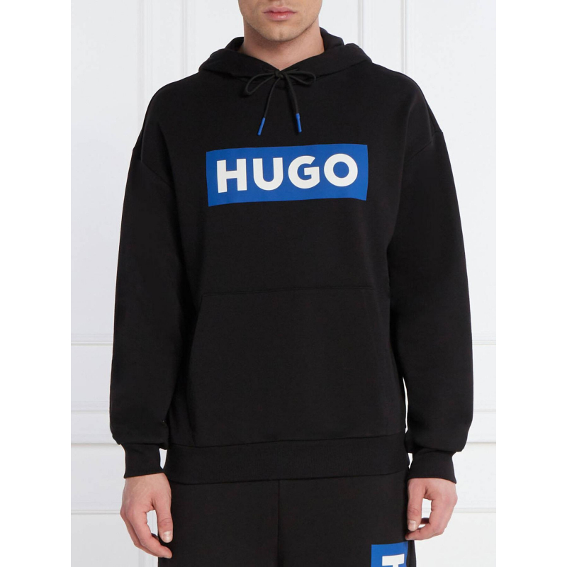 Sweat à capuche nalves noir bleu homme - Hugo