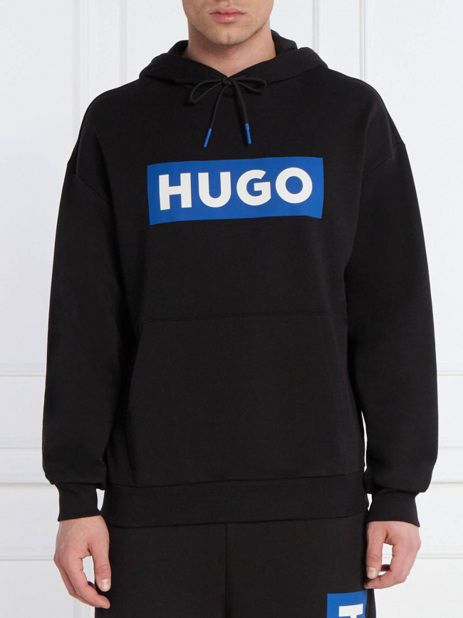 Sweat à capuche nalves noir bleu homme - Hugo