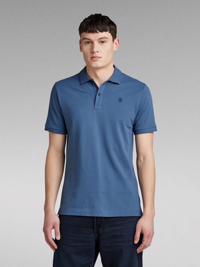 Polo slim dunda bleu indigo homme - G Star