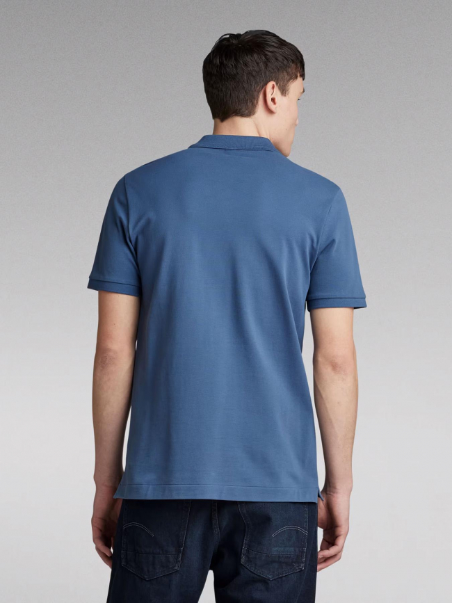 Polo slim dunda bleu indigo homme - G Star