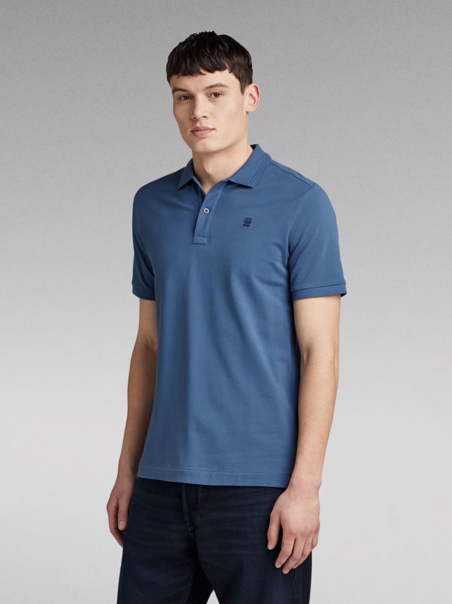 Polo slim dunda bleu indigo homme - G Star