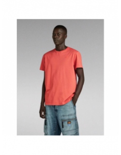 T-shirt uni base rouge homme - G Star