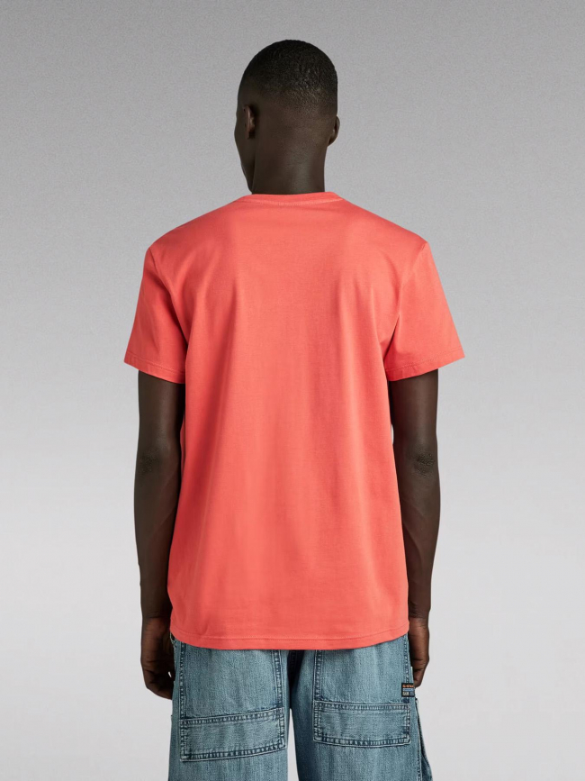 T-shirt uni base rouge homme - G Star