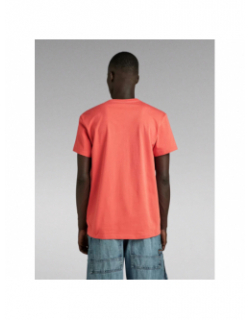 T-shirt uni base rouge homme - G Star