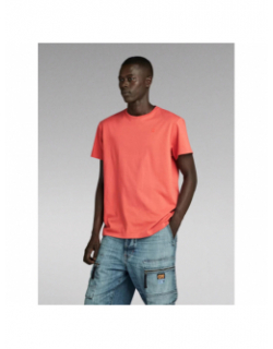 T-shirt uni base rouge homme - G Star