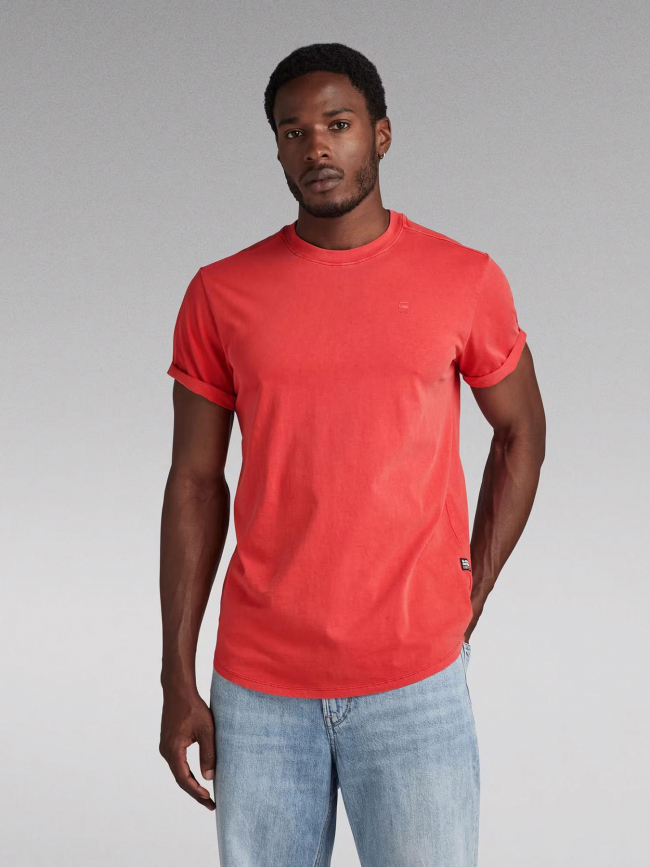 T-shirt uni lash rouge homme - G Star