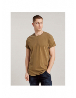 T-shirt uni lash marron homme - G Star