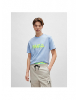 T-shirt logo graffiti dacation bleu homme - Hugo