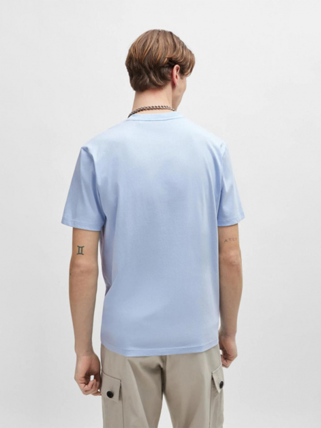 T-shirt logo graffiti dacation bleu homme - Hugo