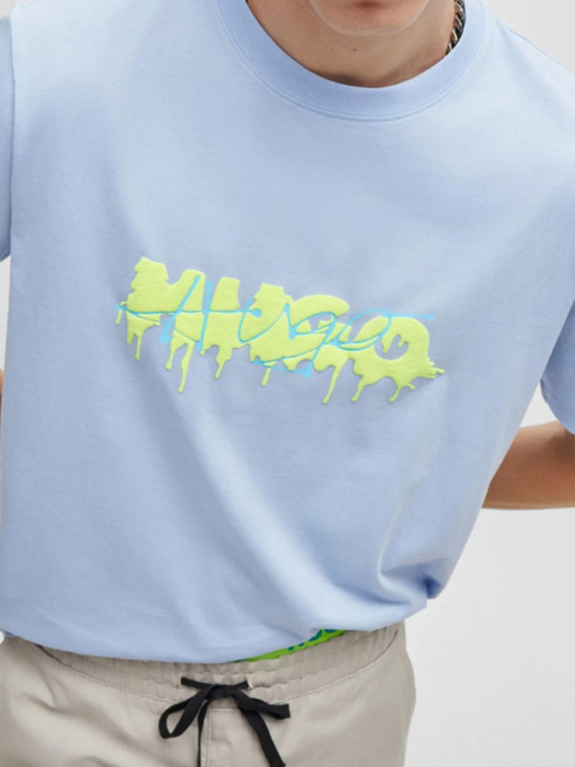 T-shirt logo graffiti dacation bleu homme - Hugo