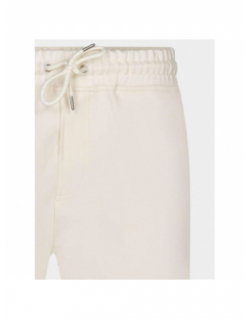 Short jogging logo brodé uni beige homme - Project X Paris