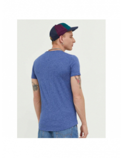 T-shirt slim jaspe chiné bleu homme - Tommy Jeans