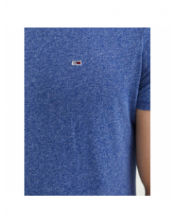 T-shirt slim jaspe chiné bleu homme - Tommy Jeans