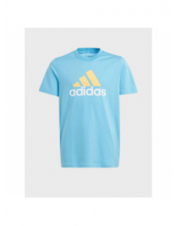 T-shirt big logo 2 bleu jaune enfant - Adidas