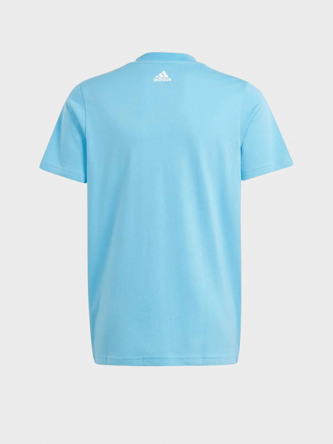 T-shirt big logo 2 bleu jaune enfant - Adidas