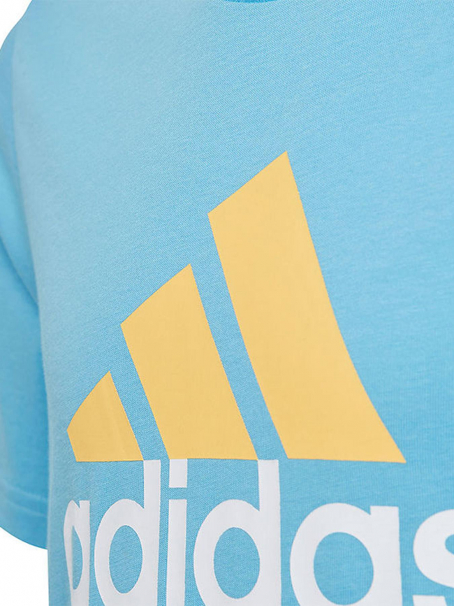 T-shirt big logo 2 bleu jaune enfant - Adidas